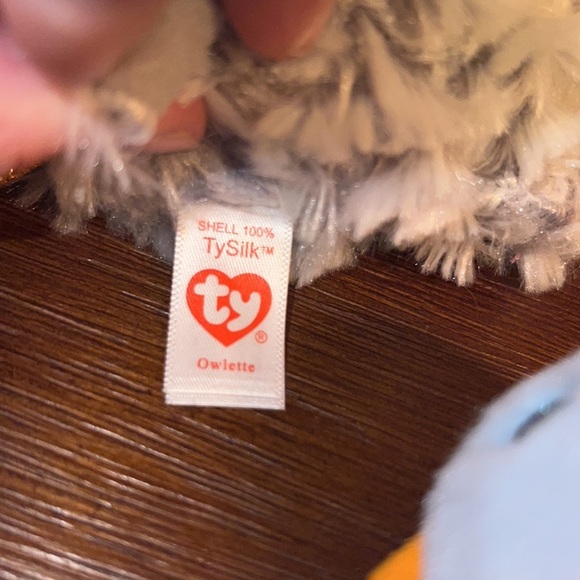 Ty Owls 🦉 2 Mimi baby owls, 1 larger grey white gold glitter Owlette TySilk​​ - Picture 4 of 8